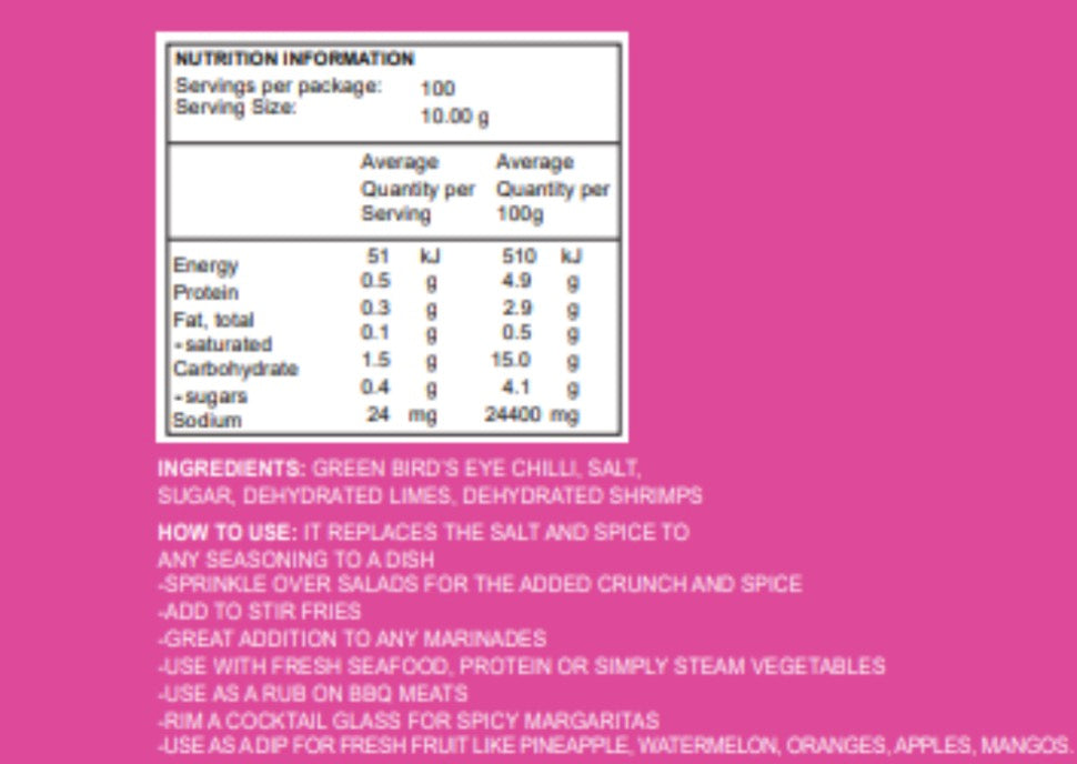 212 Grams UMAMI SALT with Green Chilli & Zesty Lime 🌶️🌶️